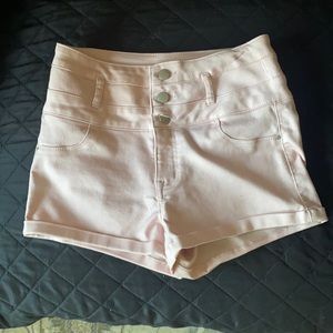 Pink high waisted shorts